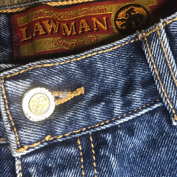 Vintage Lawman Slim Fit Button Western Mom Jeans - Picture 4 of 7
